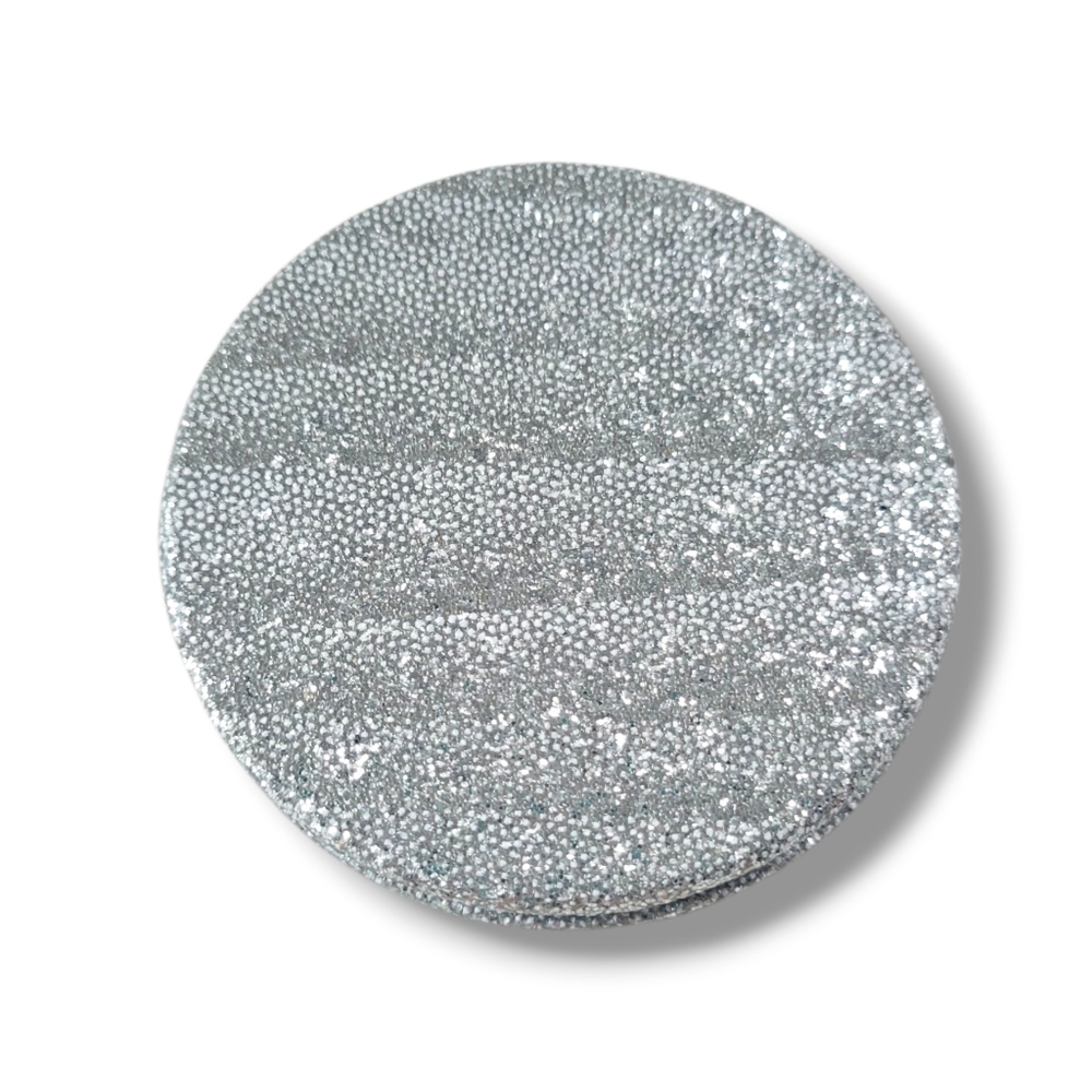 NWOT Silver Glittery Double Compact Pocket Mirror (OS) - Picture 3 of 8